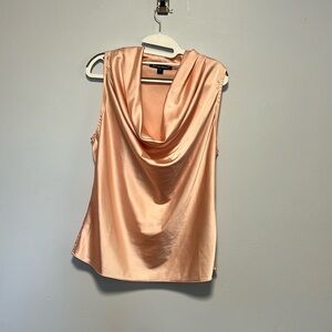 Satin peach blouse